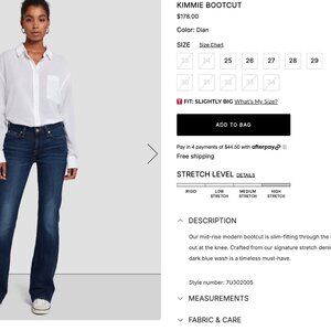 7 For All Mankind Jeans Womens 31 Blue Kimmie Bootcut